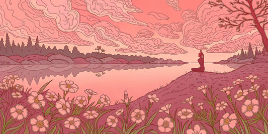 Person meditating by a lake, using the best CBD and CBG oil for natural joint pain relief.