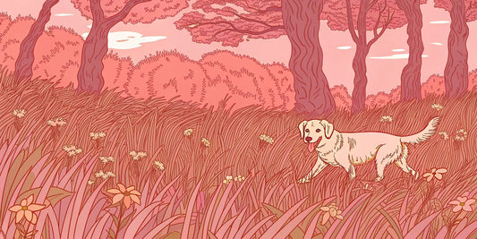 A happy dog running through a field thanks to CBG for dog mobility in the United States.