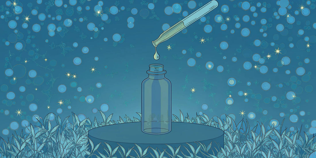 A bottle and dropper of CBN oil, a supplement with benefits for sleep and calm.