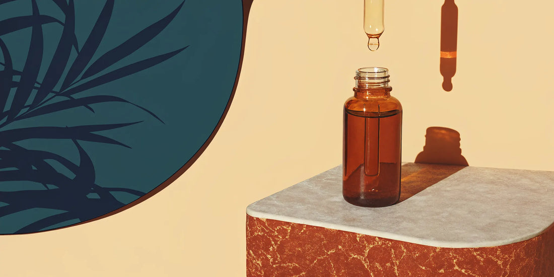 Measuring the correct CBN oil dosage in a dropper for better sleep.