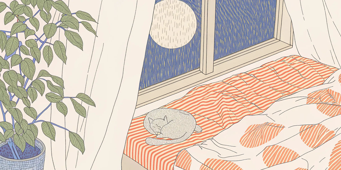 A cat sleeping peacefully, enjoying the long-lasting effects of CBN for a restful night.