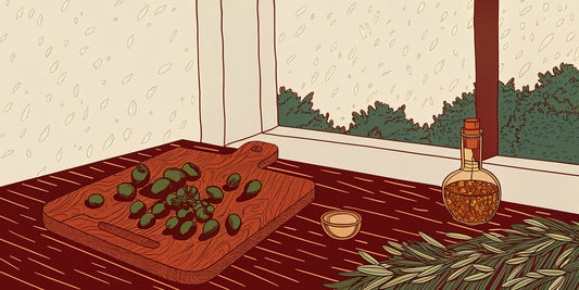 Cannabis flower and olive oil, ingredients for how to make THC infused olive oil.