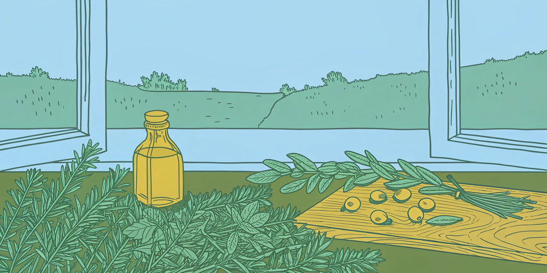A bottle of THC olive oil with fresh olives, ready for safe use in the United States.