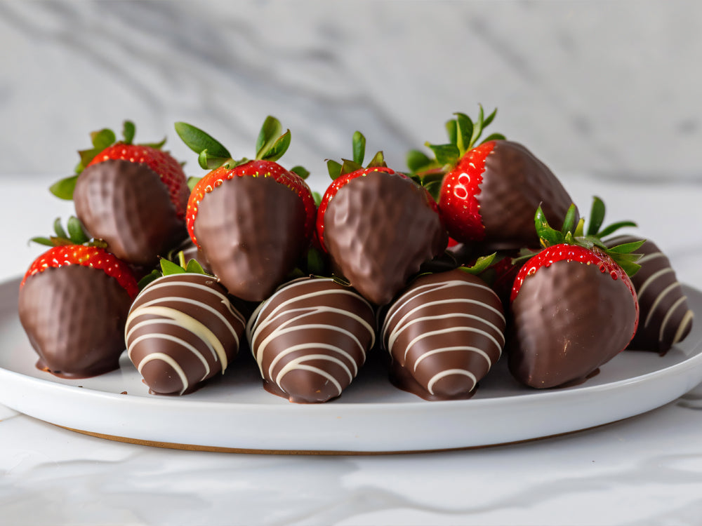 Strawberries dipped in chocolate