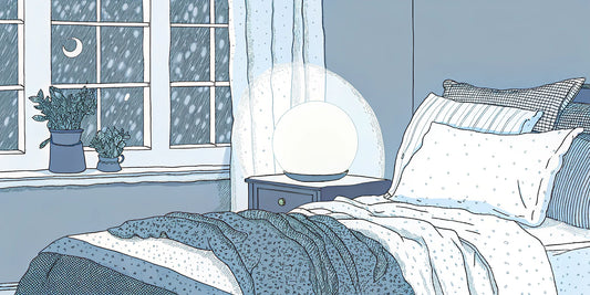 A calm bedroom setting, ideal for using CBD and CBN products for restful sleep.