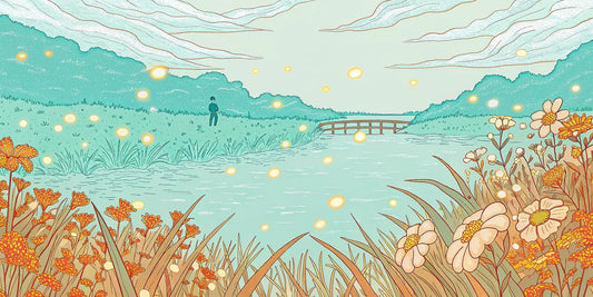 A person in a peaceful setting learning where to buy CBN online.