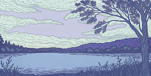 A calm lake symbolizing the wellness benefits of full spectrum CBD oil with THC.