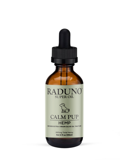 CALM PUP - Hemp Infused Extra Virgin Olive Oil Tincture for Pets