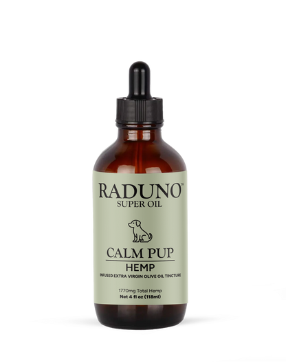 CALM PUP - Hemp Infused Extra Virgin Olive Oil Tincture for Pets