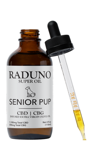 SENIOR PUP - CBD | CBG Infused Extra Virgin Olive Oil for Pets