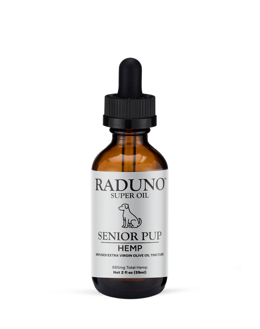 SENIOR PUP – Hemp Infused Extra Virgin Olive Oil Tincture for Pets